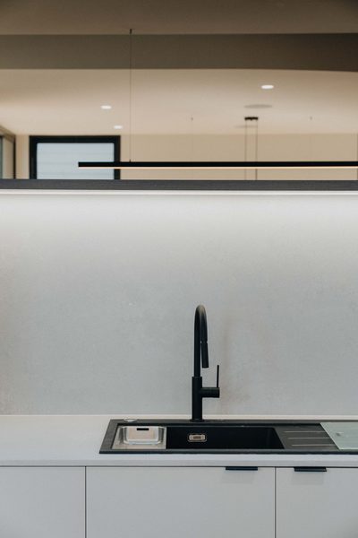 Interior and architectural detail at Oxford House, Newport by WB Built