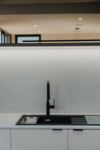 Interior and architectural detail at Oxford House, Newport by WB Built