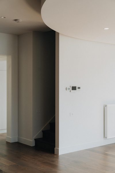 Interior and architectural detail at Oxford House, Newport by WB Built