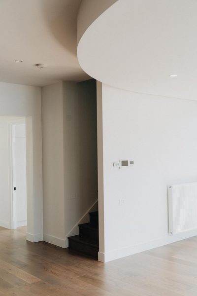 Interior and architectural detail at Oxford House, Newport by WB Built