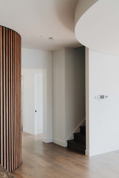Interior and architectural detail at Oxford House, Newport by WB Built
