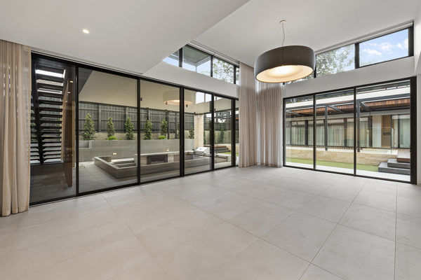 Interior and architectural detail at Rockley House, South Yarra by WB Built