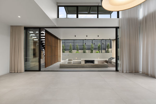 Interior and architectural detail at Rockley House, South Yarra by WB Built