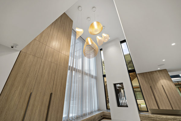 Interior and architectural detail at Rockley House, South Yarra by WB Built