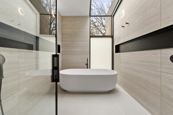 Interior and architectural detail at Rockley House, South Yarra by WB Built