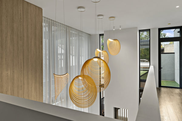 Interior and architectural detail at Rockley House, South Yarra by WB Built