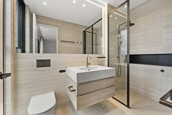 Interior and architectural detail at Rockley House, South Yarra by WB Built