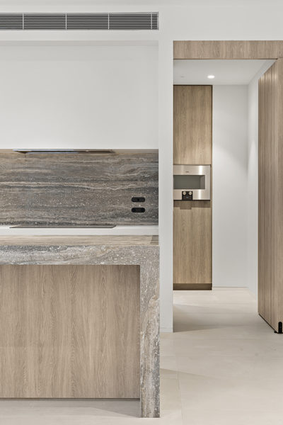 Interior and architectural detail at Rockley House, South Yarra by WB Built
