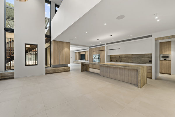 Interior and architectural detail at Rockley House, South Yarra by WB Built