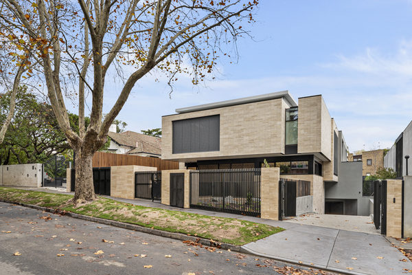 Interior and architectural detail at Rockley House, South Yarra by WB Built