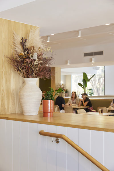 Hospitality fit-out and venue detail at Rustica Brighton by WB Built