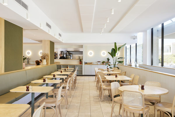 Hospitality fit-out and venue detail at Rustica Brighton by WB Built