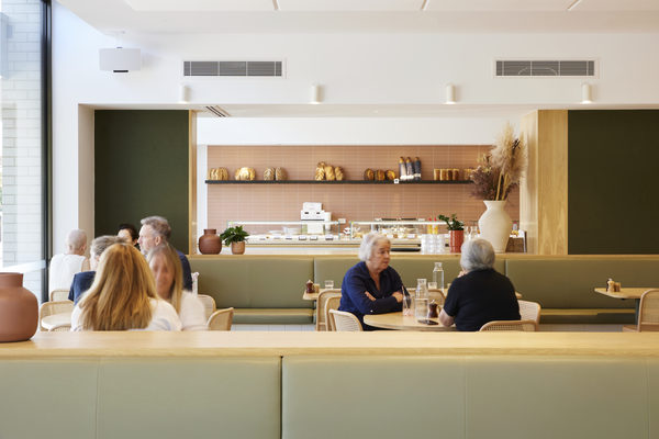 Hospitality fit-out and venue detail at Rustica Brighton by WB Built