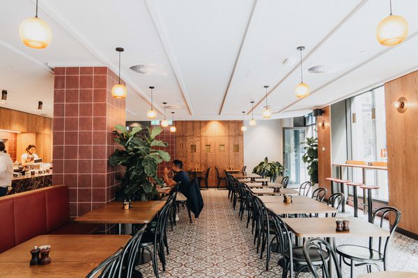 Hospitality fit-out and venue detail at Rustica Queen & Collins by WB Built