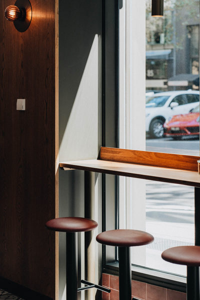 Hospitality fit-out and venue detail at Rustica Queen & Collins by WB Built