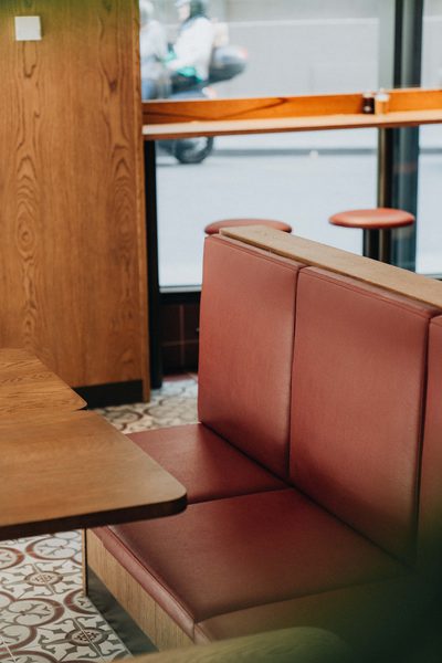 Hospitality fit-out and venue detail at Rustica Queen & Collins by WB Built