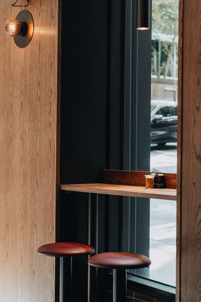 Hospitality fit-out and venue detail at Rustica Queen & Collins by WB Built