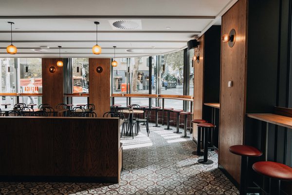 Hospitality fit-out and venue detail at Rustica Queen & Collins by WB Built