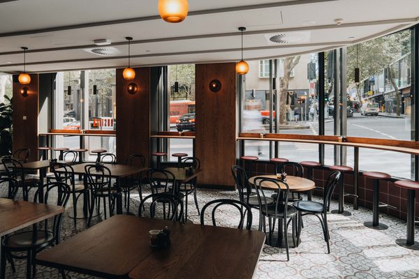 Hospitality fit-out and venue detail at Rustica Queen & Collins by WB Built