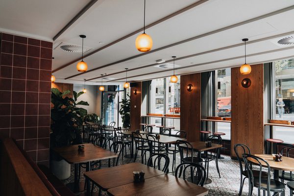 Hospitality fit-out and venue detail at Rustica Queen & Collins by WB Built