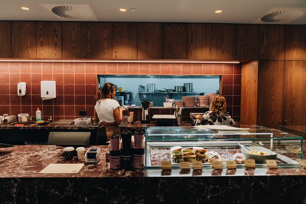 Hospitality fit-out and venue detail at Rustica Queen & Collins by WB Built