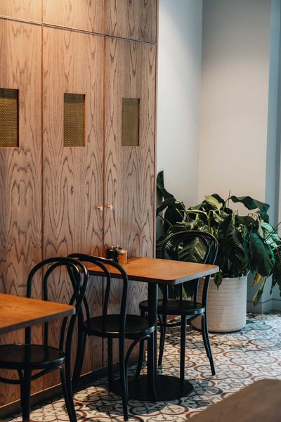 Hospitality fit-out and venue detail at Rustica Queen & Collins by WB Built