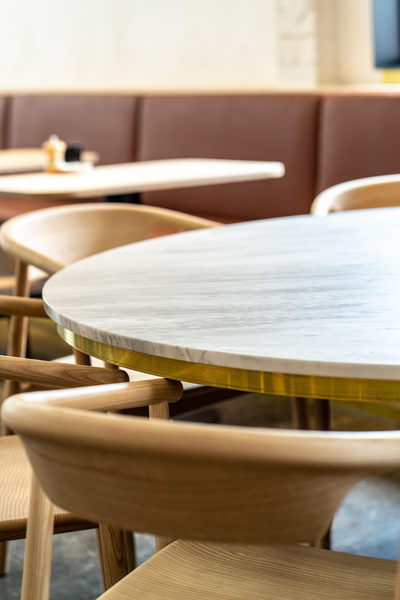 Hospitality fit-out and venue detail at Rustica South Yarra by WB Built