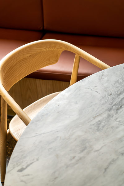 Hospitality fit-out and venue detail at Rustica South Yarra by WB Built