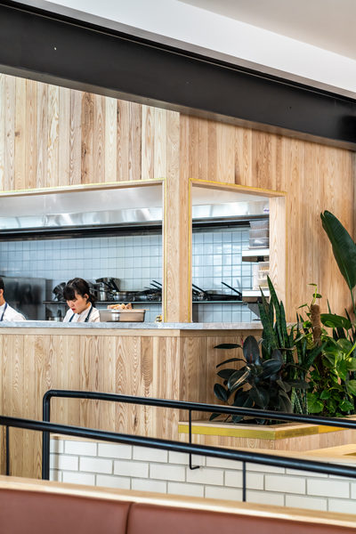 Hospitality fit-out and venue detail at Rustica South Yarra by WB Built