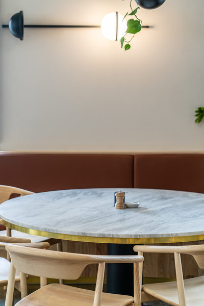Hospitality fit-out and venue detail at Rustica South Yarra by WB Built