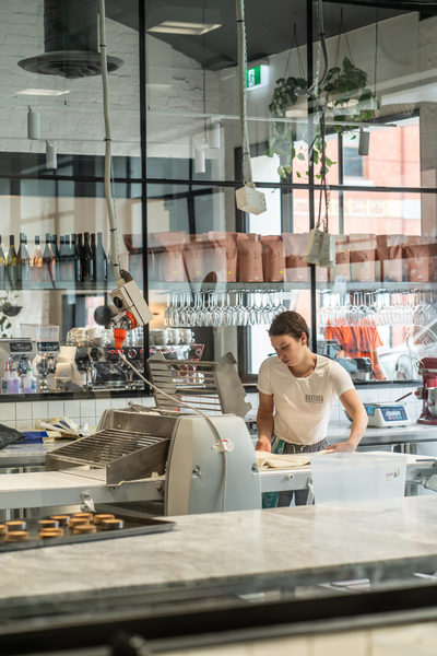 Hospitality fit-out and venue detail at Rustica South Yarra by WB Built