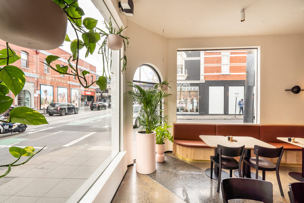 Hospitality fit-out and venue detail at Rustica South Yarra by WB Built