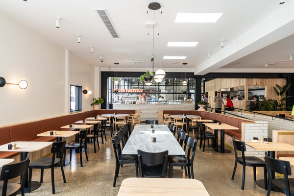 Hospitality fit-out and venue detail at Rustica South Yarra by WB Built