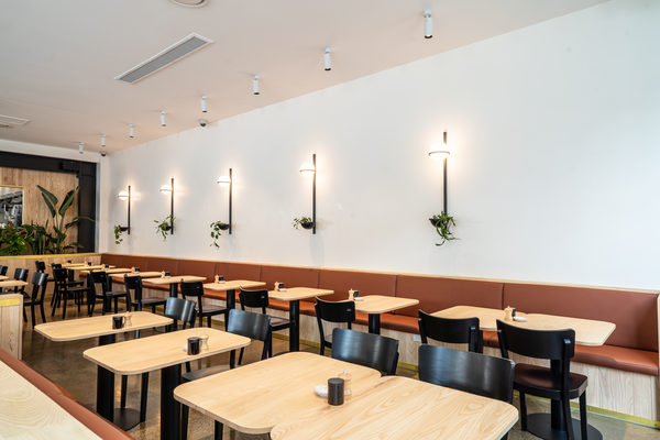 Hospitality fit-out and venue detail at Rustica South Yarra by WB Built