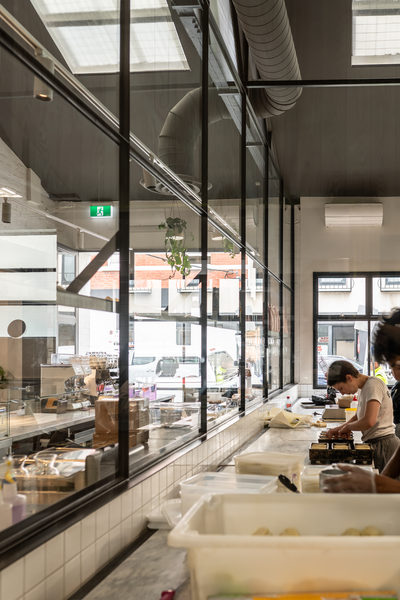 Hospitality fit-out and venue detail at Rustica South Yarra by WB Built