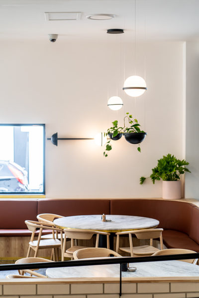 Hospitality fit-out and venue detail at Rustica South Yarra by WB Built