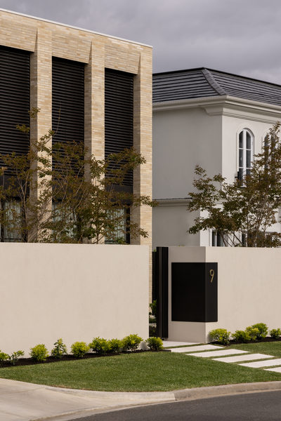 Interior and architectural detail at Salford House, Balwyn by WB Built