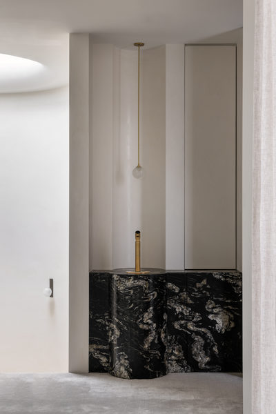 Interior and architectural detail at Salford House, Balwyn by WB Built