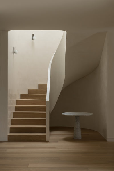 Interior and architectural detail at Salford House, Balwyn by WB Built