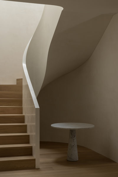 Interior and architectural detail at Salford House, Balwyn by WB Built