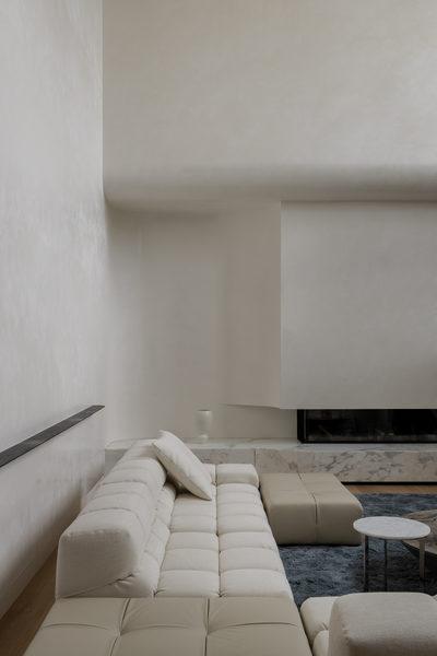 Interior and architectural detail at Salford House, Balwyn by WB Built