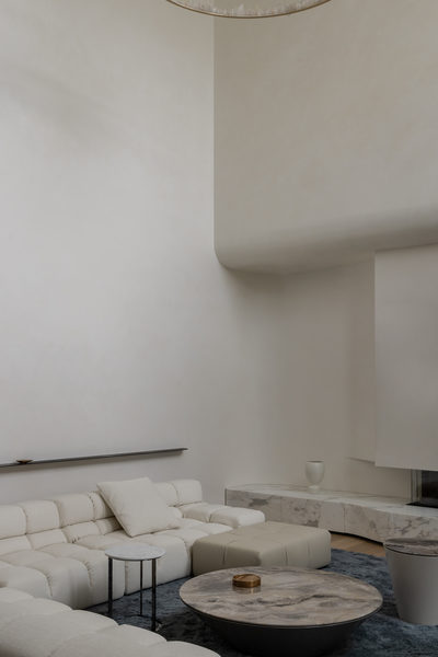 Interior and architectural detail at Salford House, Balwyn by WB Built