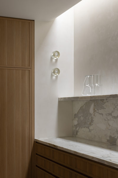 Interior and architectural detail at Salford House, Balwyn by WB Built