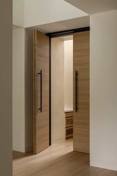 Interior and architectural detail at Salford House, Balwyn by WB Built