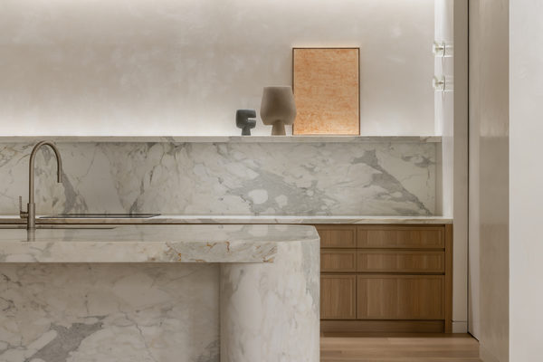 Interior and architectural detail at Salford House, Balwyn by WB Built