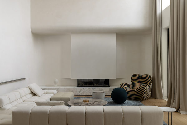 Interior and architectural detail at Salford House, Balwyn by WB Built