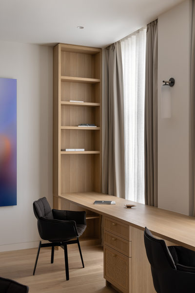 Interior and architectural detail at Salford House, Balwyn by WB Built