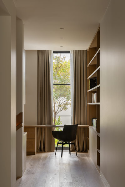 Interior and architectural detail at Salford House, Balwyn by WB Built