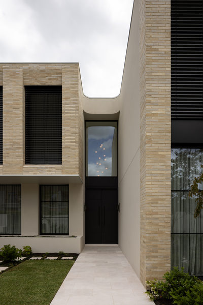 Interior and architectural detail at Salford House, Balwyn by WB Built
