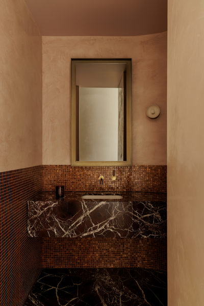 Interior and architectural detail at Salford House, Balwyn by WB Built